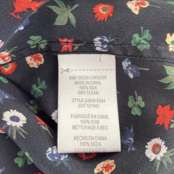 Equipment Colourful Floral Print Silk Blouse - Picture 4 of 7
